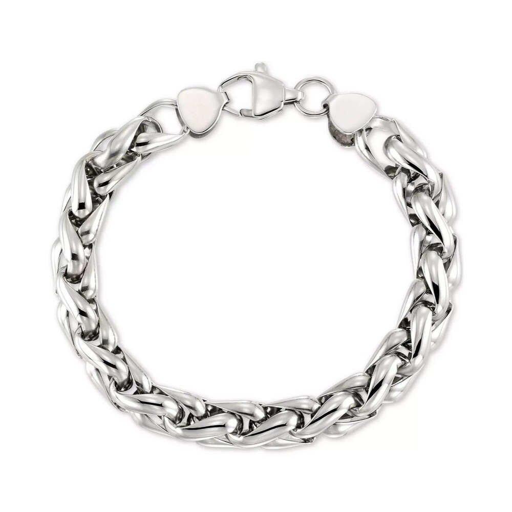 Legacy by Simone I. Smith Men's Oval Link Steel Bracelet 9 in